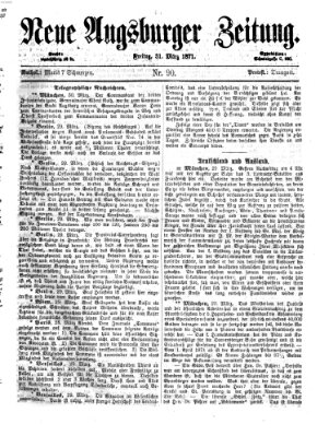 Neue Augsburger Zeitung Freitag 31. März 1871