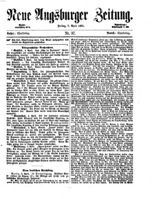 Neue Augsburger Zeitung Freitag 7. April 1871