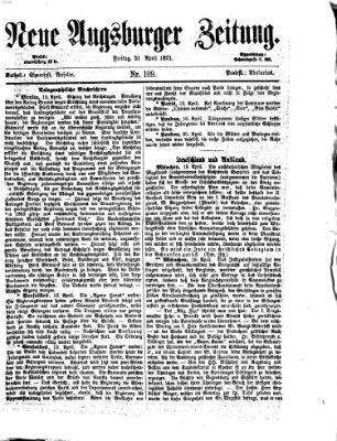Neue Augsburger Zeitung Freitag 21. April 1871