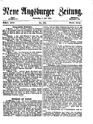 Neue Augsburger Zeitung Donnerstag 6. Juli 1871