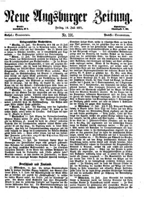 Neue Augsburger Zeitung Freitag 14. Juli 1871