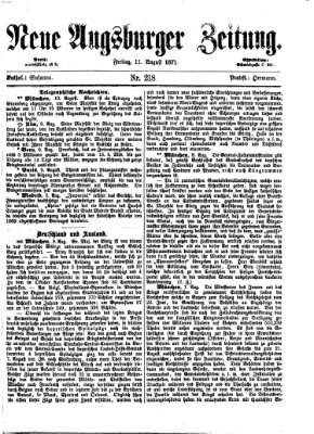 Neue Augsburger Zeitung Freitag 11. August 1871