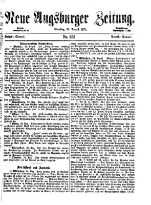 Neue Augsburger Zeitung Samstag 26. August 1871