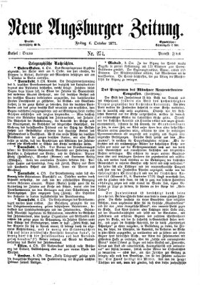 Neue Augsburger Zeitung Freitag 6. Oktober 1871