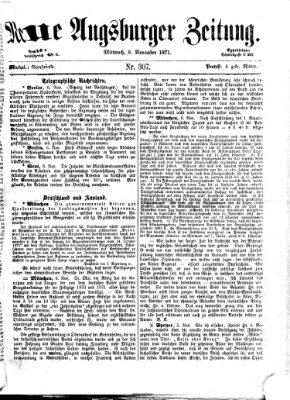 Neue Augsburger Zeitung Mittwoch 8. November 1871