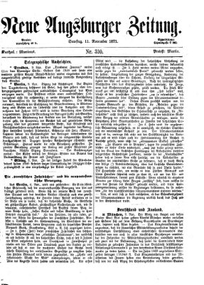 Neue Augsburger Zeitung Samstag 11. November 1871