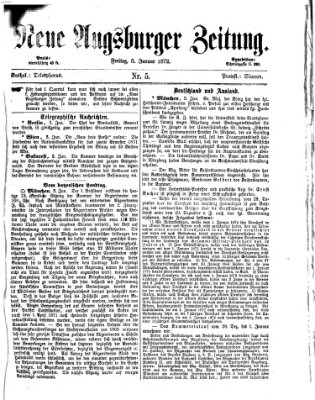 Neue Augsburger Zeitung Freitag 5. Januar 1872