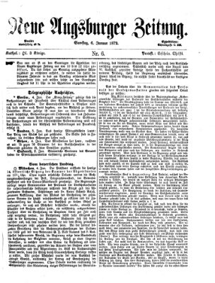 Neue Augsburger Zeitung Samstag 6. Januar 1872