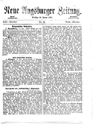 Neue Augsburger Zeitung Dienstag 16. Januar 1872