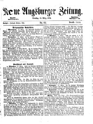 Neue Augsburger Zeitung Dienstag 19. März 1872