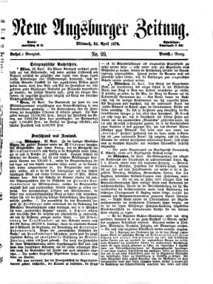 Neue Augsburger Zeitung Mittwoch 24. April 1872