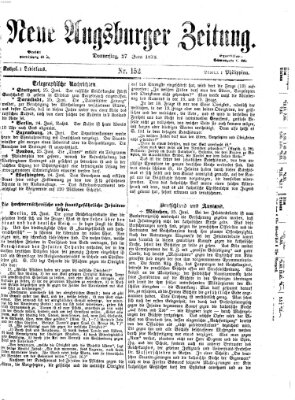 Neue Augsburger Zeitung Donnerstag 27. Juni 1872