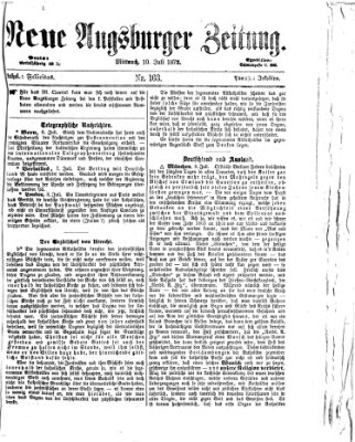Neue Augsburger Zeitung Mittwoch 10. Juli 1872