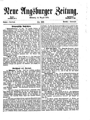 Neue Augsburger Zeitung Mittwoch 14. August 1872