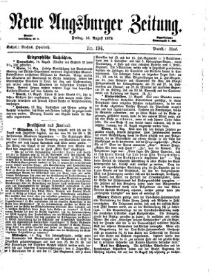 Neue Augsburger Zeitung Freitag 16. August 1872