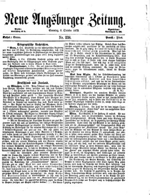 Neue Augsburger Zeitung Sonntag 6. Oktober 1872