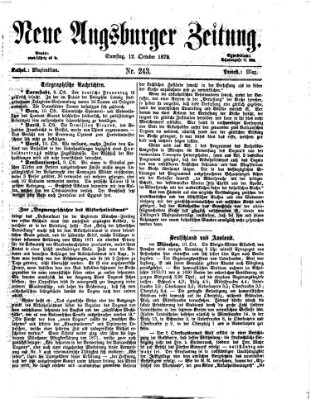 Neue Augsburger Zeitung Samstag 12. Oktober 1872