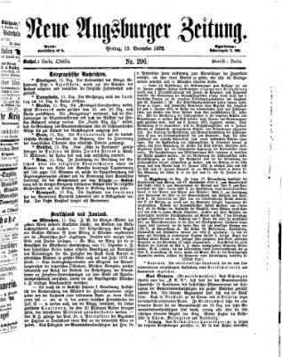 Neue Augsburger Zeitung Freitag 13. Dezember 1872