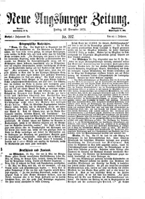 Neue Augsburger Zeitung Freitag 27. Dezember 1872