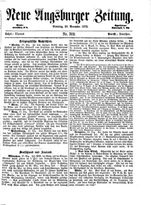 Neue Augsburger Zeitung Sonntag 29. Dezember 1872