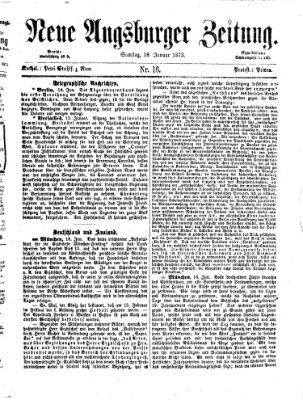 Neue Augsburger Zeitung Samstag 18. Januar 1873