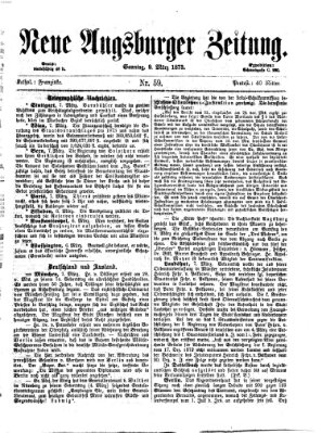 Neue Augsburger Zeitung Sonntag 9. März 1873