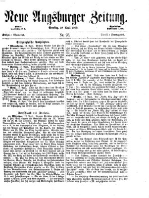 Neue Augsburger Zeitung Samstag 19. April 1873