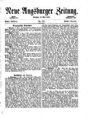 Neue Augsburger Zeitung Samstag 17. Mai 1873