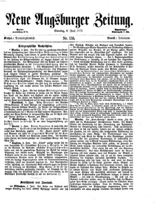 Neue Augsburger Zeitung Sonntag 8. Juni 1873