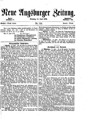 Neue Augsburger Zeitung Sonntag 15. Juni 1873