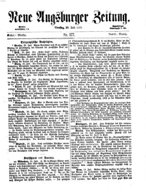 Neue Augsburger Zeitung Dienstag 29. Juli 1873
