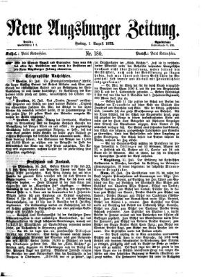 Neue Augsburger Zeitung Freitag 1. August 1873