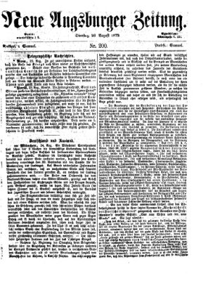 Neue Augsburger Zeitung Dienstag 26. August 1873