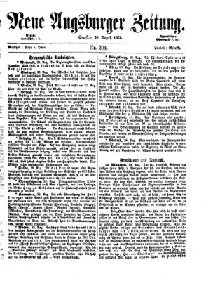Neue Augsburger Zeitung Samstag 30. August 1873