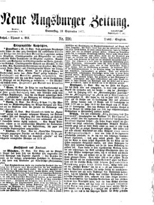 Neue Augsburger Zeitung Donnerstag 18. September 1873