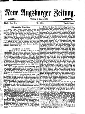 Neue Augsburger Zeitung Samstag 4. Oktober 1873
