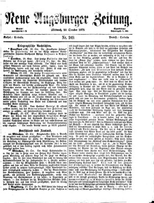 Neue Augsburger Zeitung Mittwoch 22. Oktober 1873