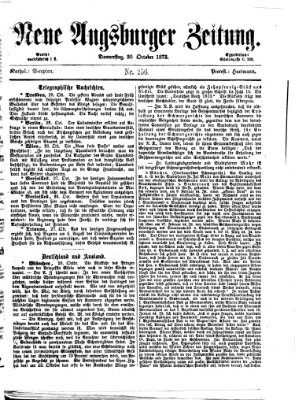 Neue Augsburger Zeitung Donnerstag 30. Oktober 1873