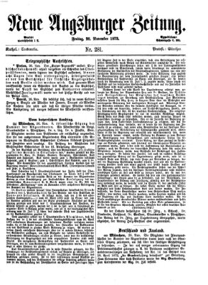 Neue Augsburger Zeitung Freitag 28. November 1873