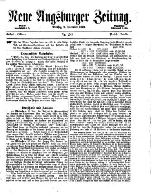 Neue Augsburger Zeitung Dienstag 2. Dezember 1873