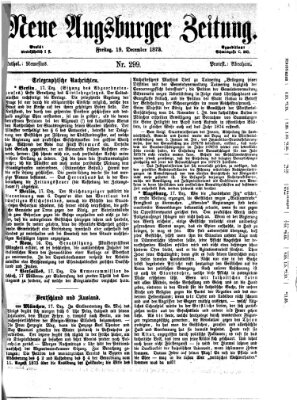 Neue Augsburger Zeitung Freitag 19. Dezember 1873