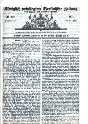 Königlich privilegirte Berlinische Zeitung von Staats- und gelehrten Sachen (Berlinische privilegirte Zeitung)