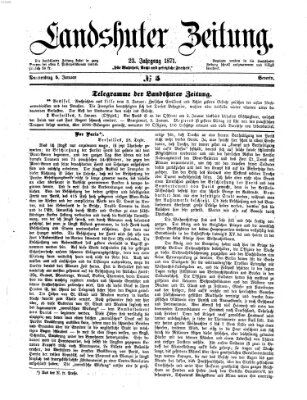 Landshuter Zeitung Donnerstag 5. Januar 1871