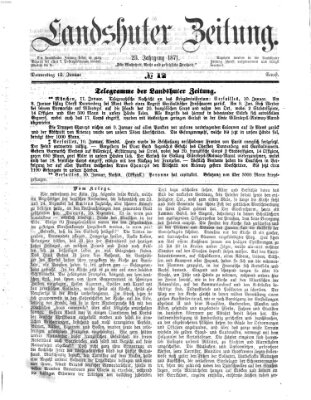 Landshuter Zeitung Donnerstag 12. Januar 1871