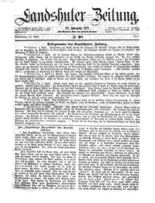 Landshuter Zeitung Dienstag 11. April 1871