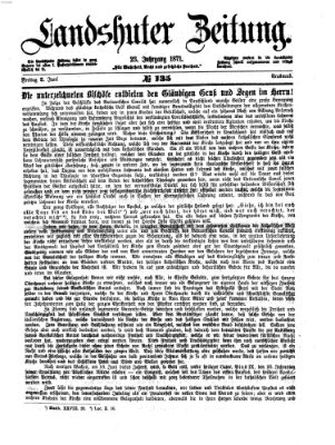 Landshuter Zeitung Freitag 2. Juni 1871