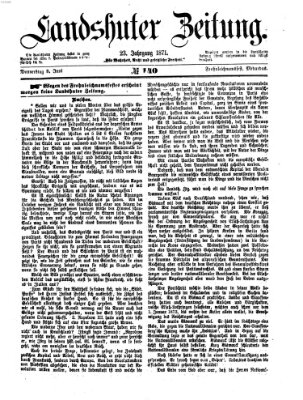 Landshuter Zeitung Donnerstag 8. Juni 1871