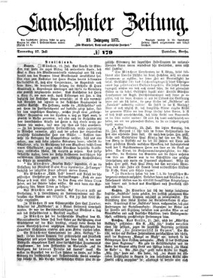 Landshuter Zeitung Donnerstag 27. Juli 1871