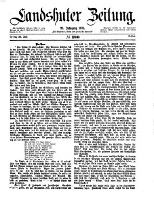 Landshuter Zeitung Freitag 28. Juli 1871