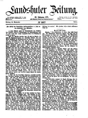 Landshuter Zeitung Dienstag 12. September 1871